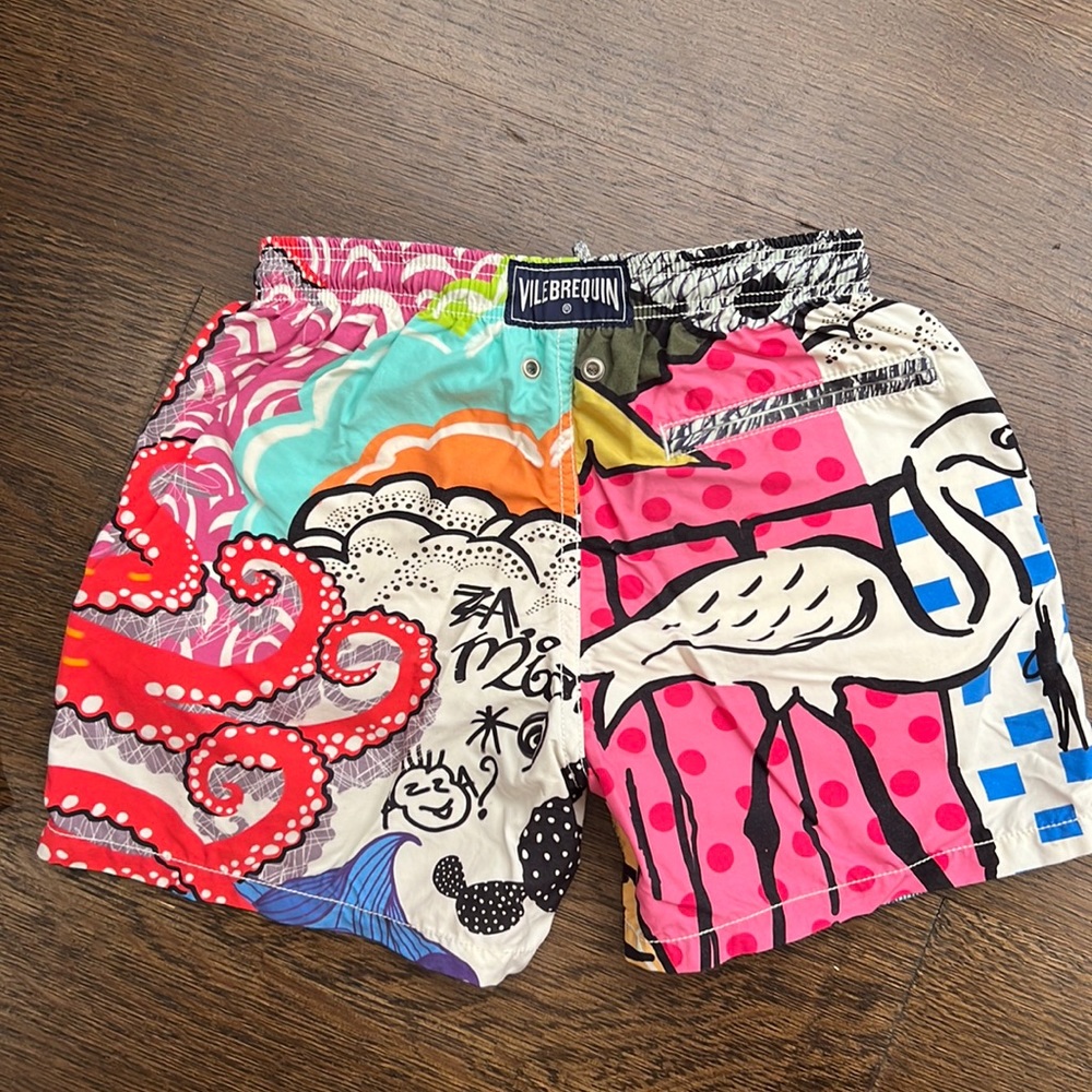Vilebrequin Boys graffiti swim trunks bathing suit - 8 years